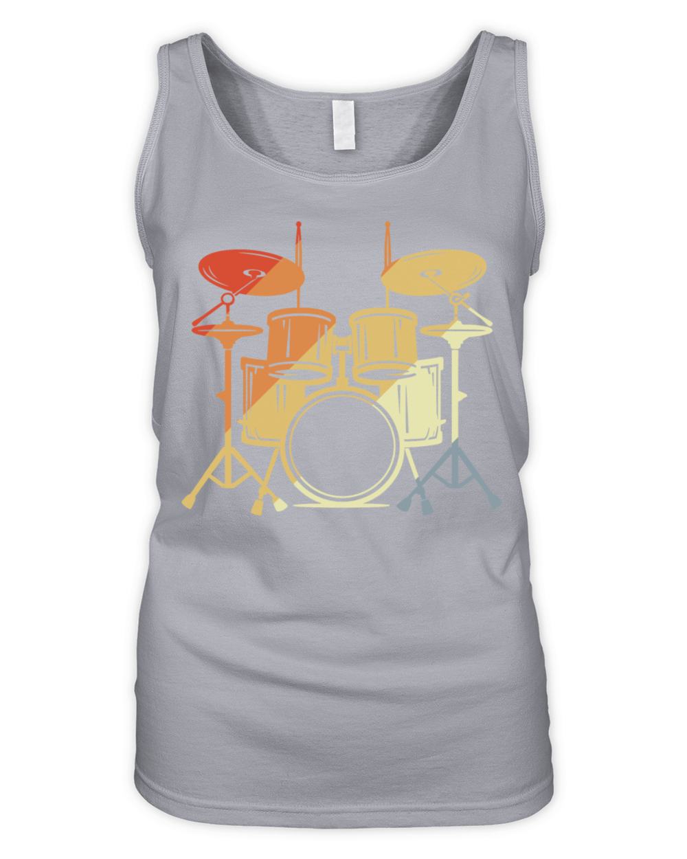 Drum Set Vintage Look Organic Women's Tank Top