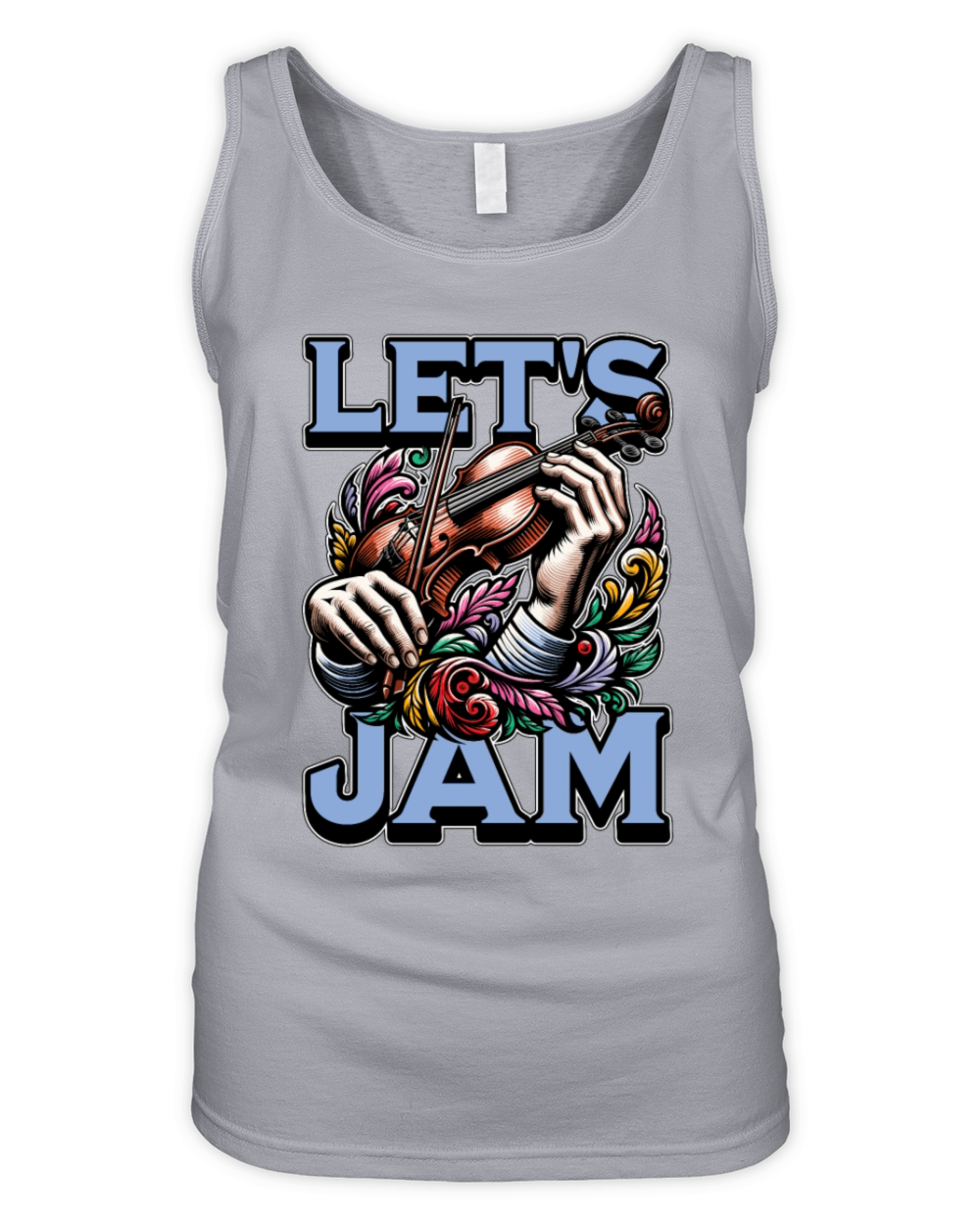 Fiddle Lets Jam String Instrument Fiddle Player Organic Women's Tank Top