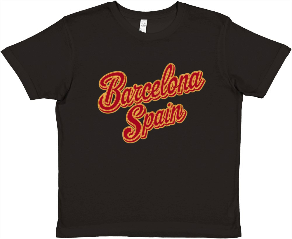 Barcelona Spain Souvenir Retro Vintage Style Premium Kids Crewneck T-shirt