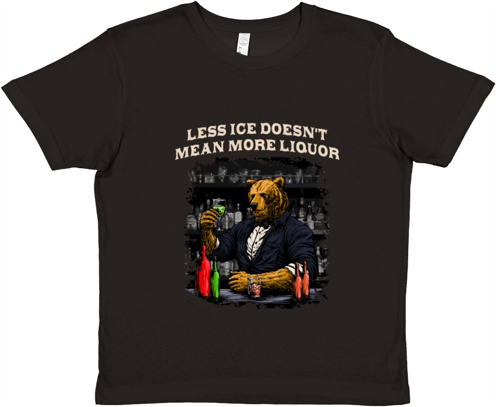 Less Ice Doesnt Mean More Liquor Bartender Sayings Premium Kids Crewneck T-shirt