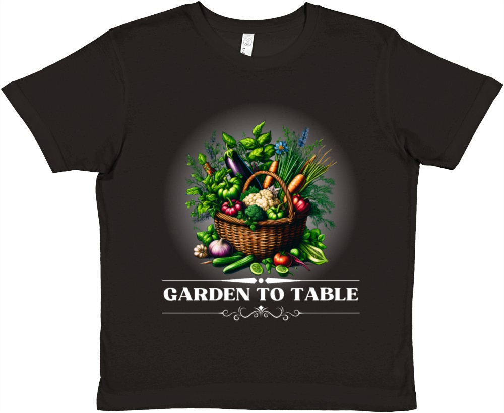 Vegetables Retro Art Premium Kids Crewneck T-shirt