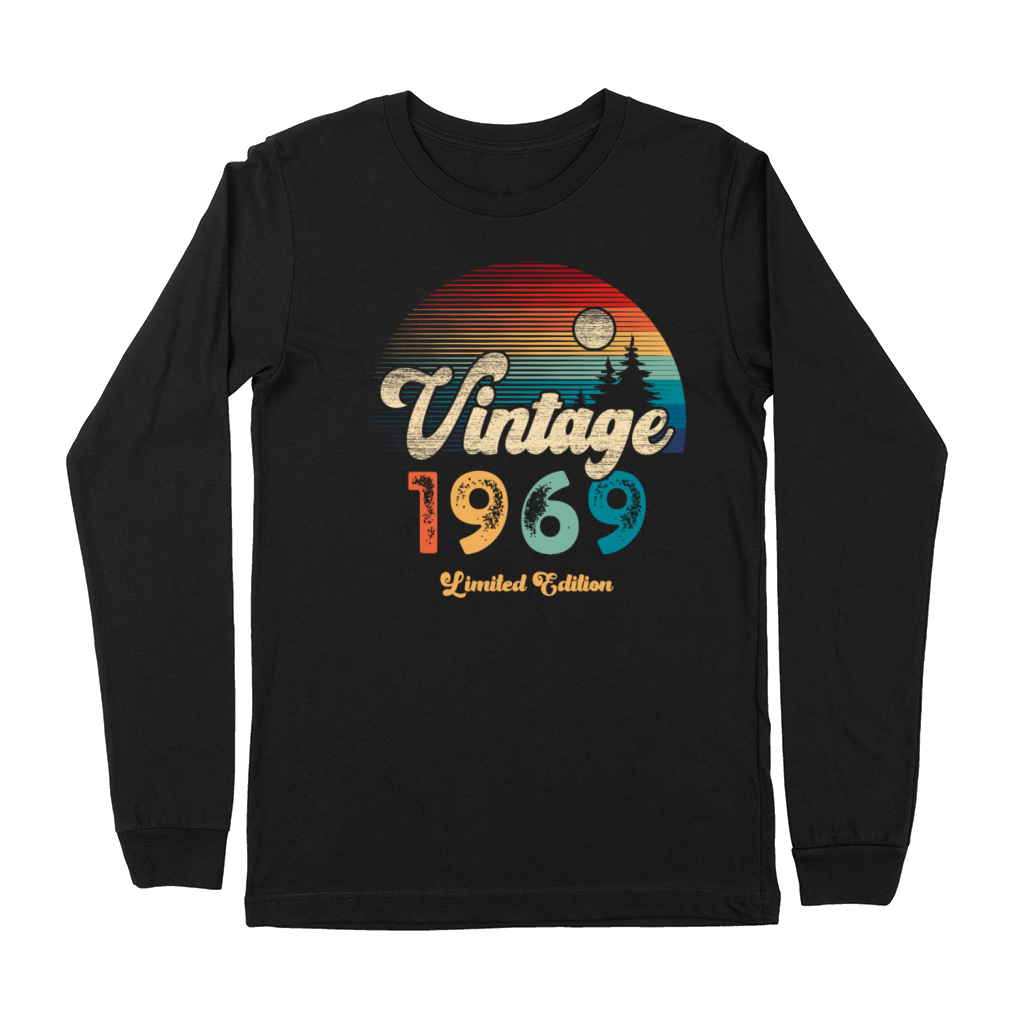 Vintage 1969 Birthday Retro Premium Long Sleeve