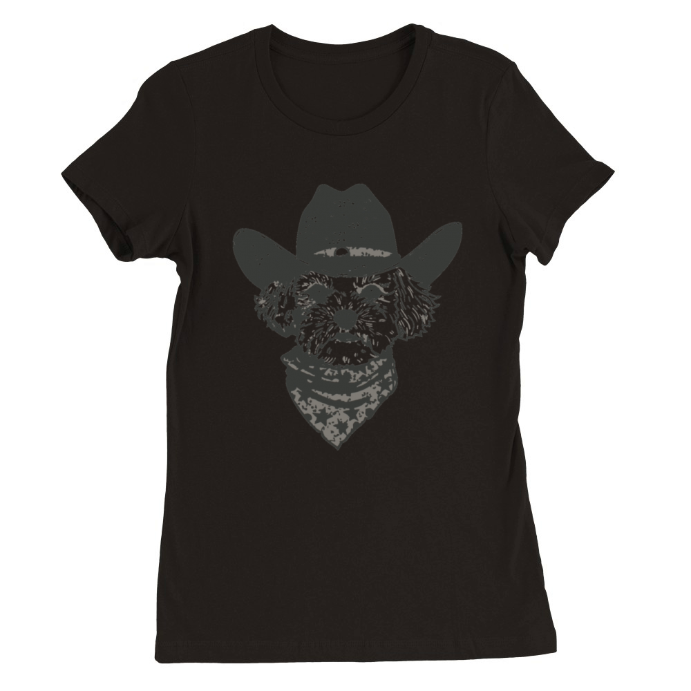 Maltipoo Cowboy Dog Maltese Western gifts Premium Womens Crewneck T-shirt
