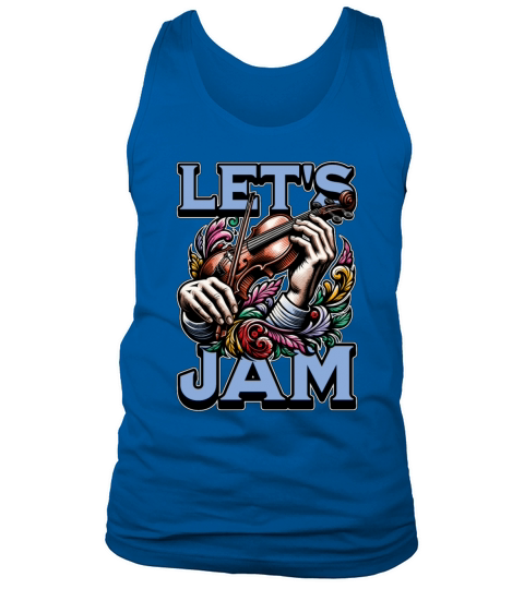 Fiddle Lets Jam String Instrument Fiddle Player Tank Top Unisex