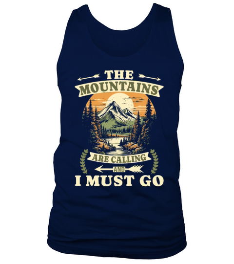 The Mountains Are Calling Vintage Hiking Tank Top Unisex