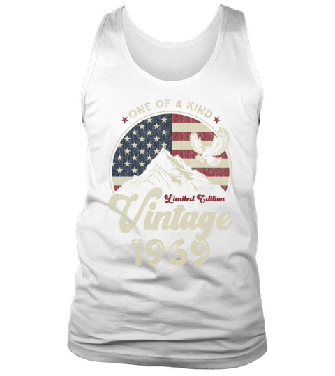 Vintage 1969 Birthday American Flag Tank Top Unisex