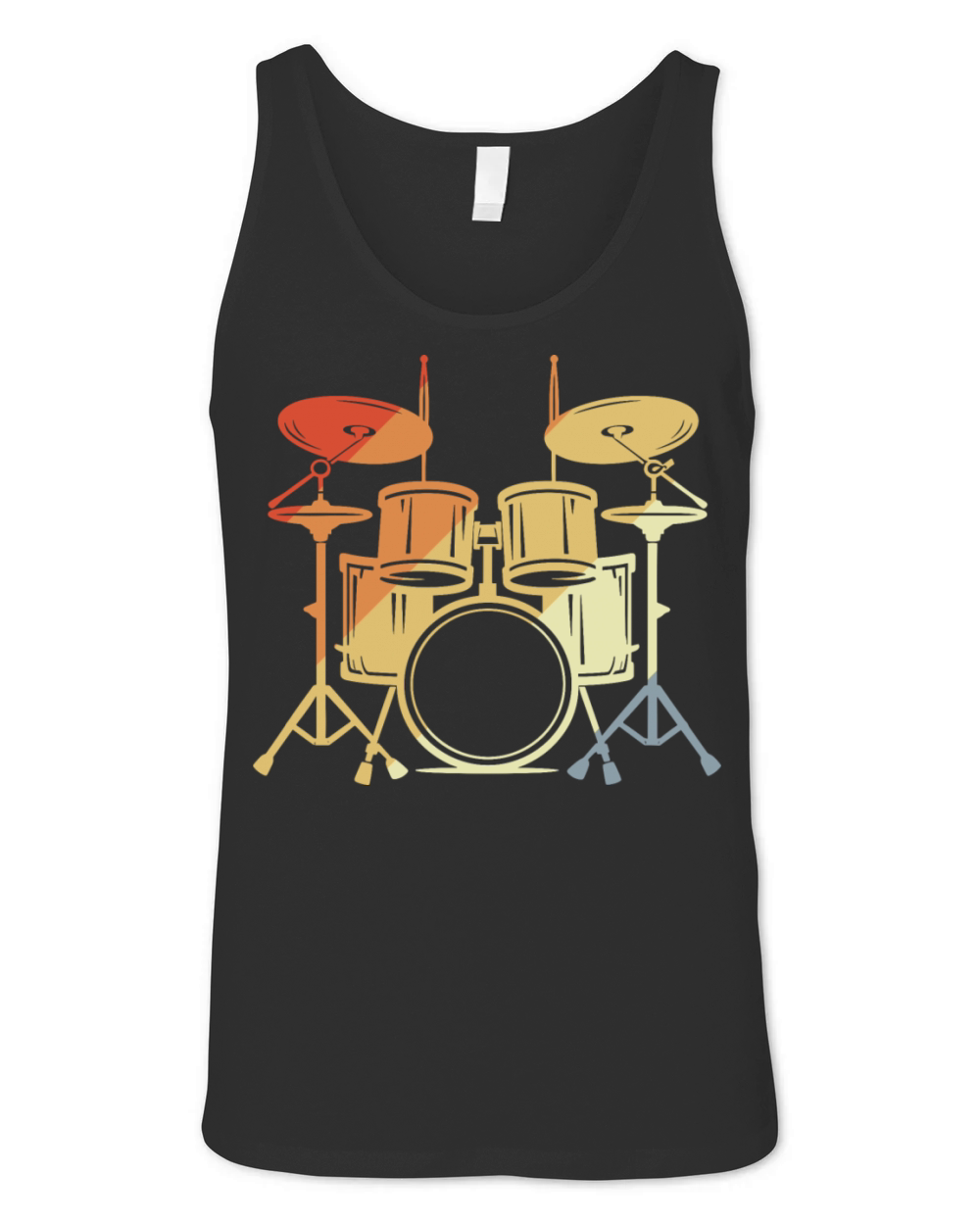Drum Set Vintage Look Unisex Jersey Tank