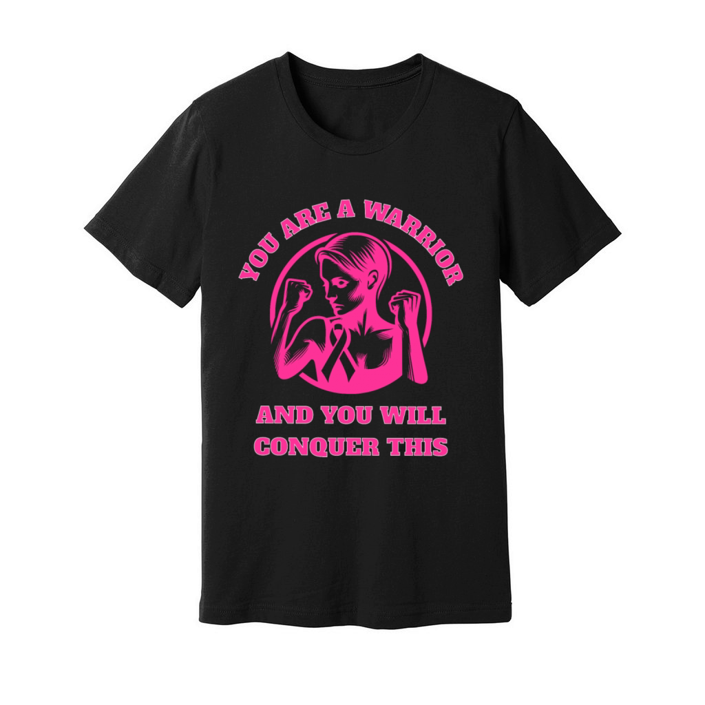 Empowering Pink Ribbon Design for Cancer Fighters Unisex Jersey Tee