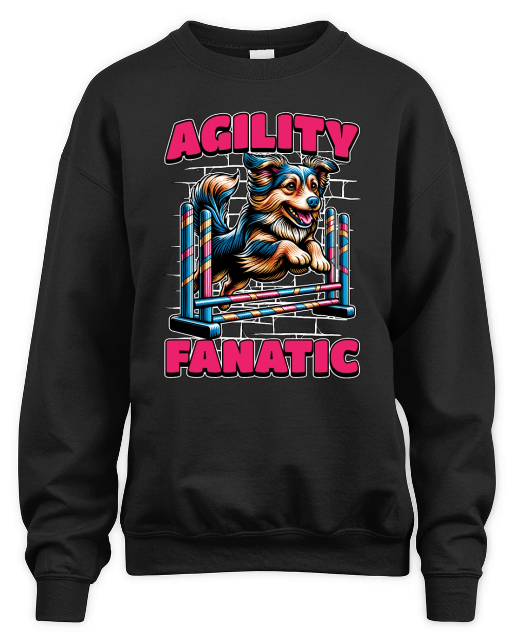 Dog Agility Fanatic Dog Sport Agility Training Unisex Premium Crewneck Sweatshirt