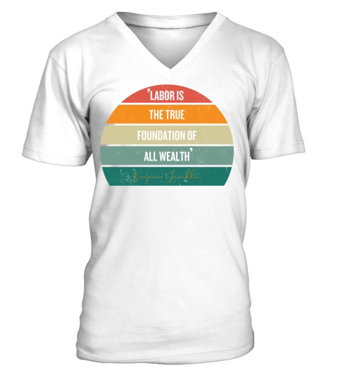 Labor Day Vibes Design T-Shirt for Men and Women V-Neck T-shirt