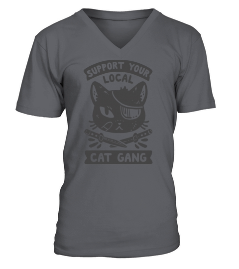 local cat gang V-Neck T-shirt