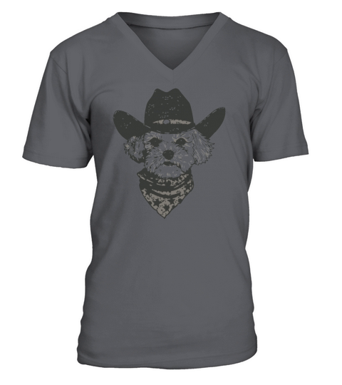 Maltipoo Cowboy Dog Maltese Western gifts V-Neck T-shirt