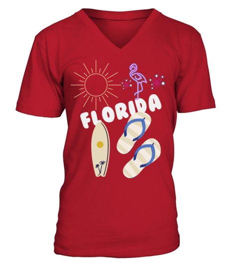 vintage florida retro V-Neck T-shirt