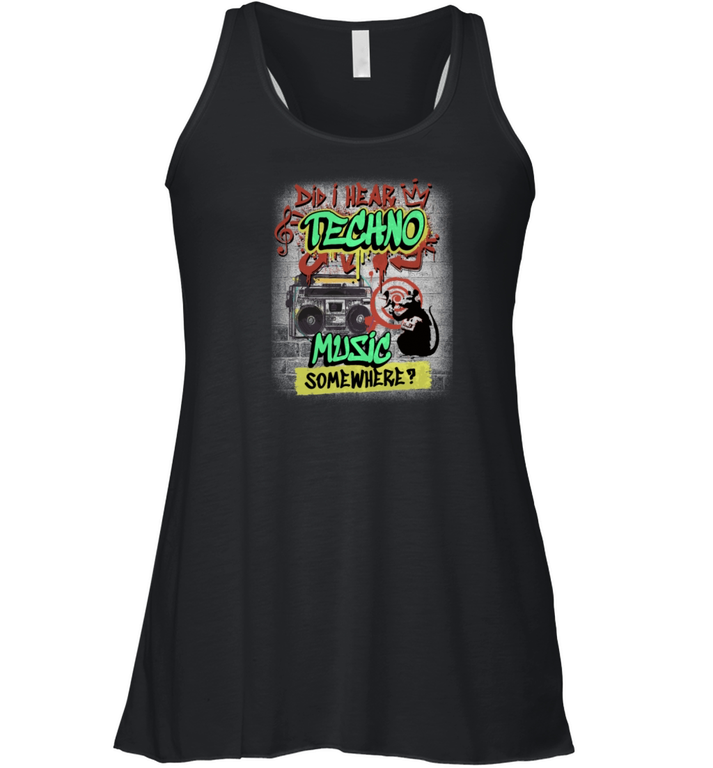 Hardcore Rave Music Raver 90s EDM House DJ Rave Women's Flowy Tank Top