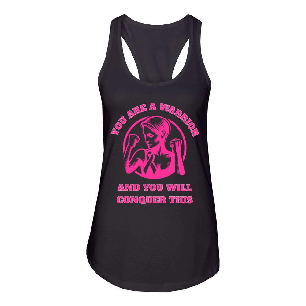 Empowering Pink Ribbon Design for Cancer Fighters Women's Racerback Tank