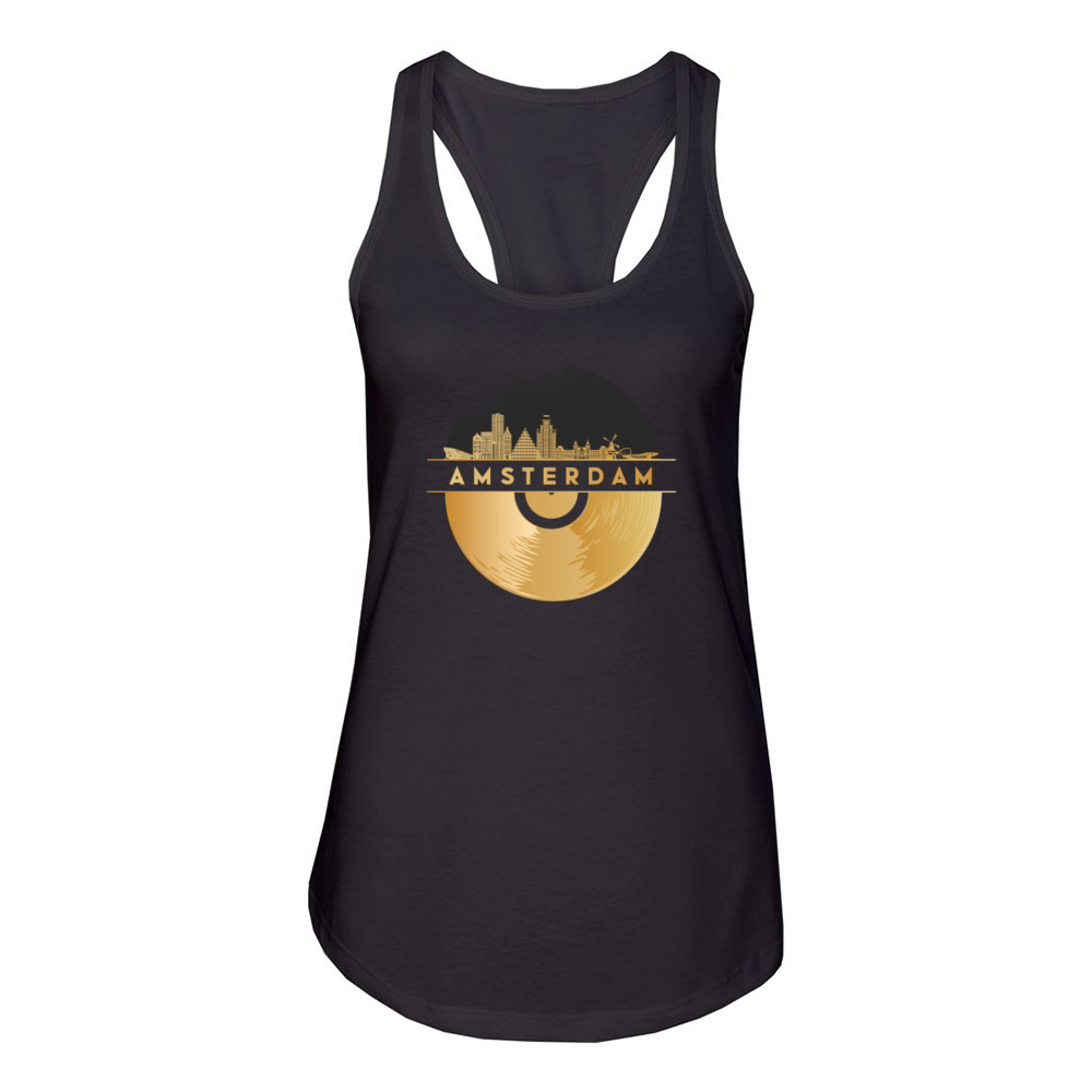 Vinyl-Record-Player Music Women's Racerback Tank