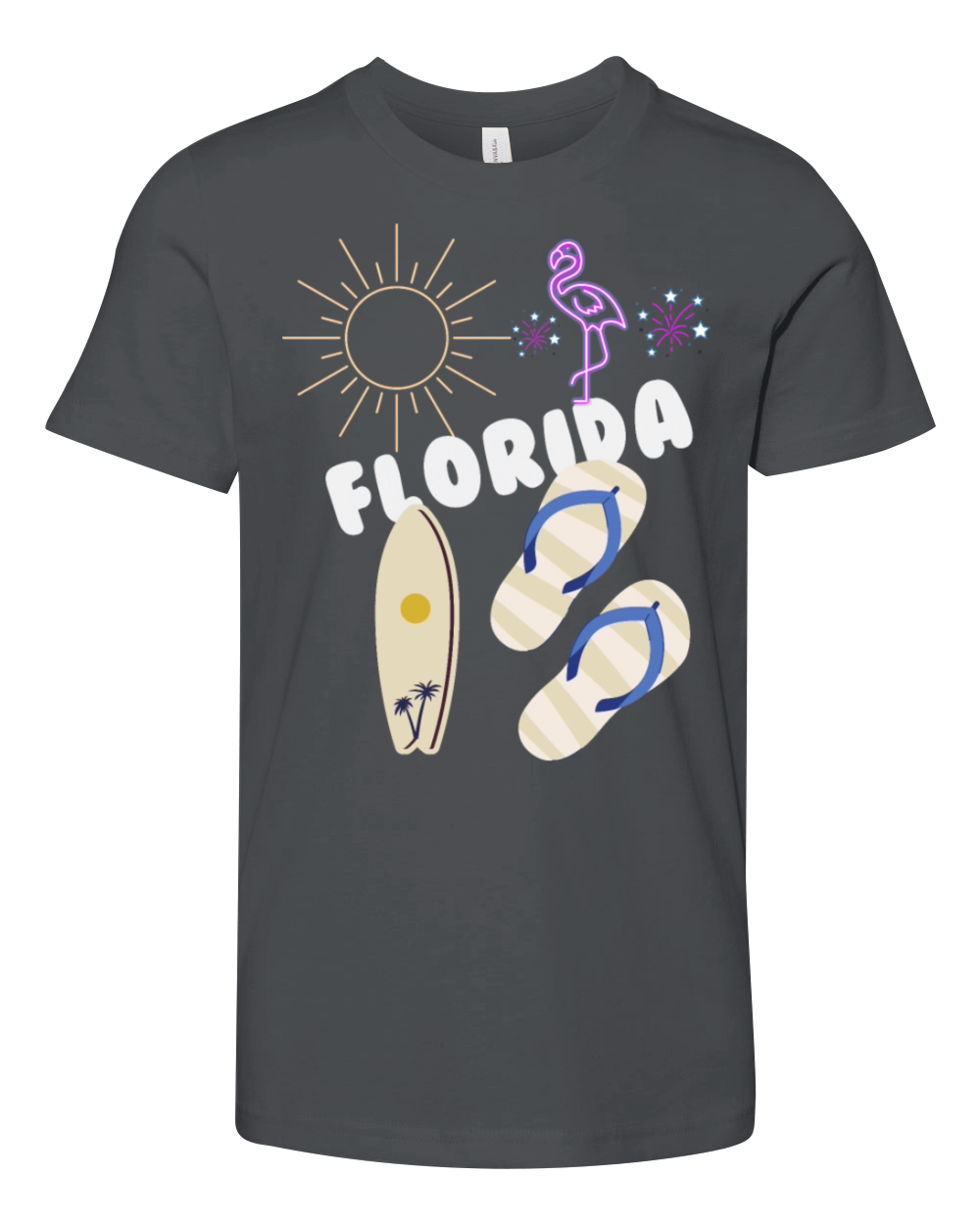 vintage florida retro Youth Unisex Jersey Tee