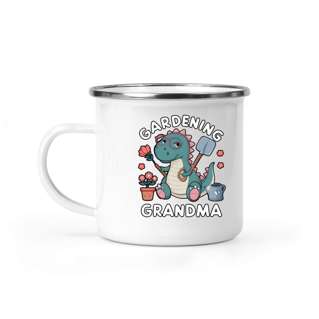 grandmother funny gardening potted flower farm Camping Mug
