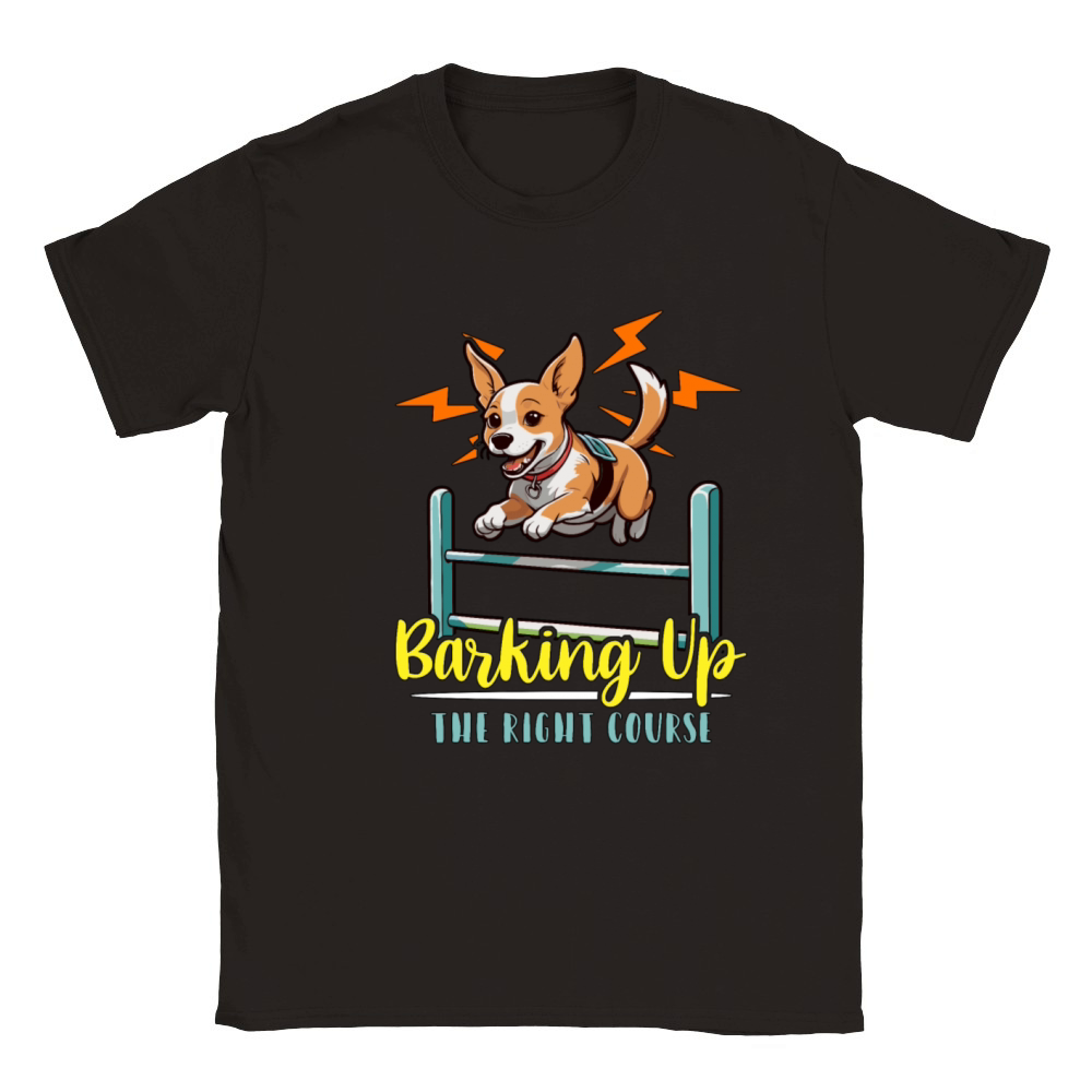 Dog Agility Training Barking Up The Animal Lover Classic Kids Crewneck T-shirt