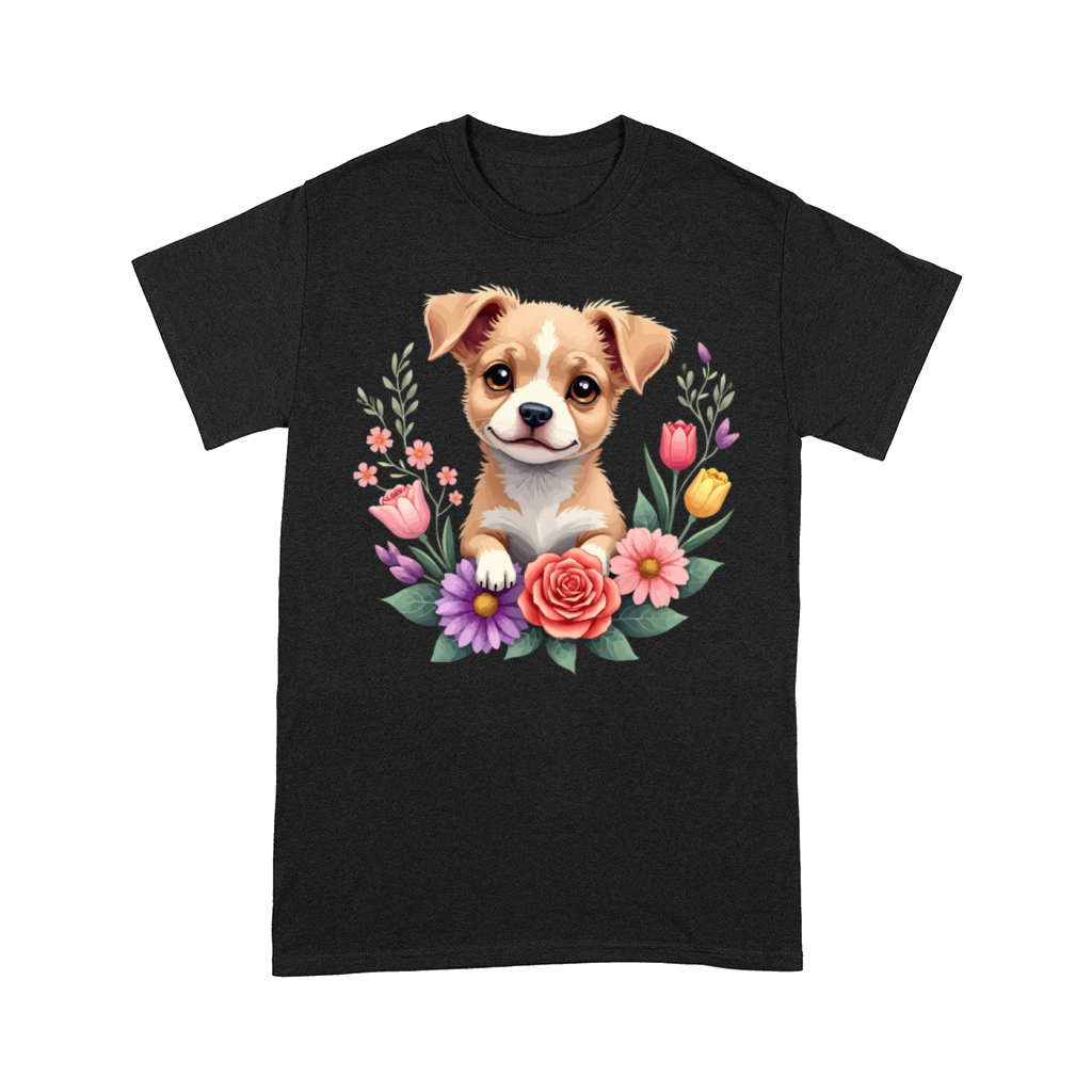 Peace Love Dogs Floral Dog Paw Dog Mom Cute Mother Comfort T-shirt