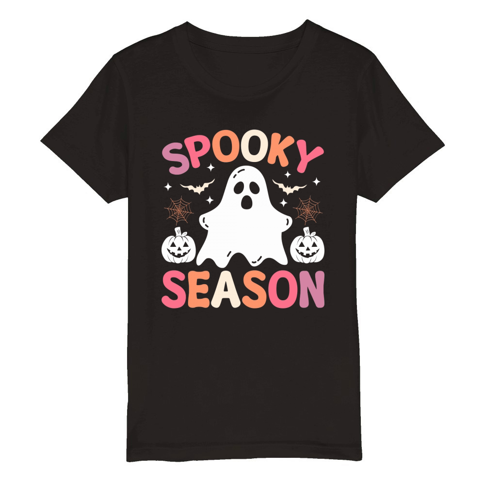 1.Spooky season Organic Kids Crewneck T-shirt