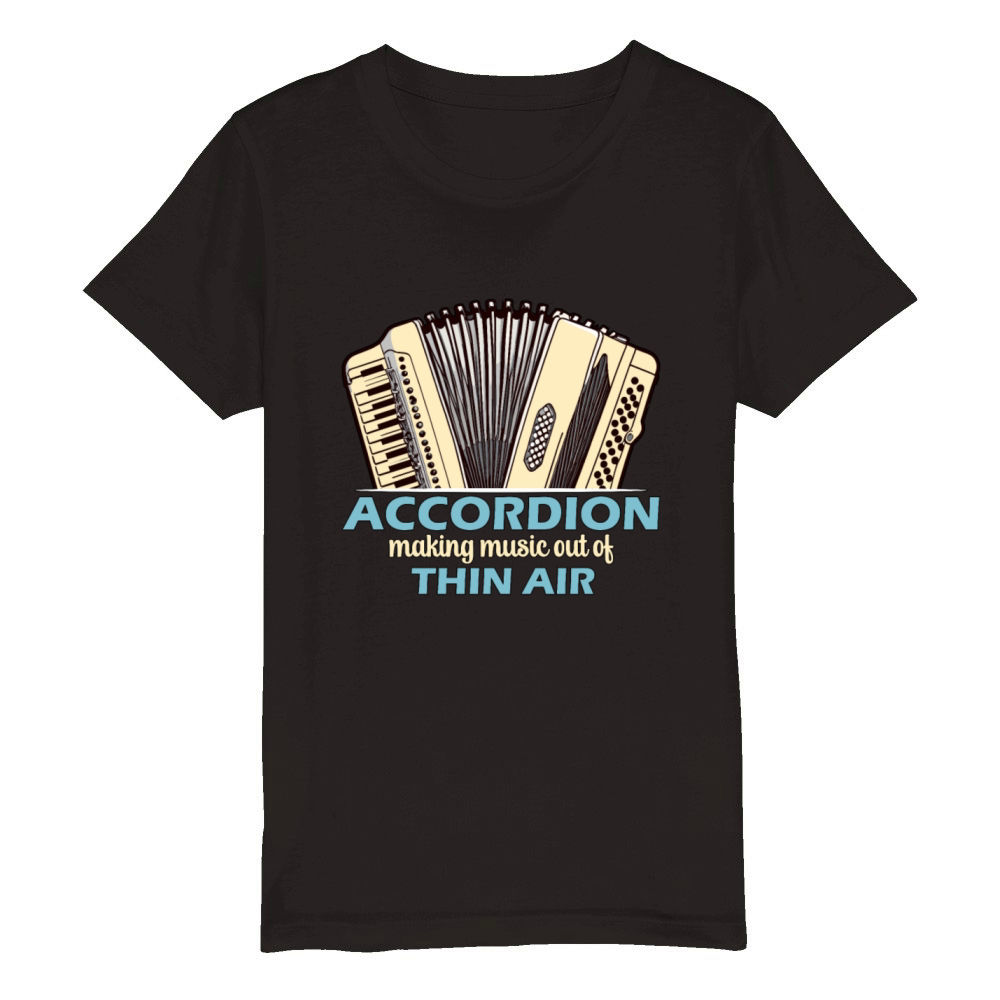 Accordion Making Music Out Of Wind Instrument Organic Kids Crewneck T-shirt