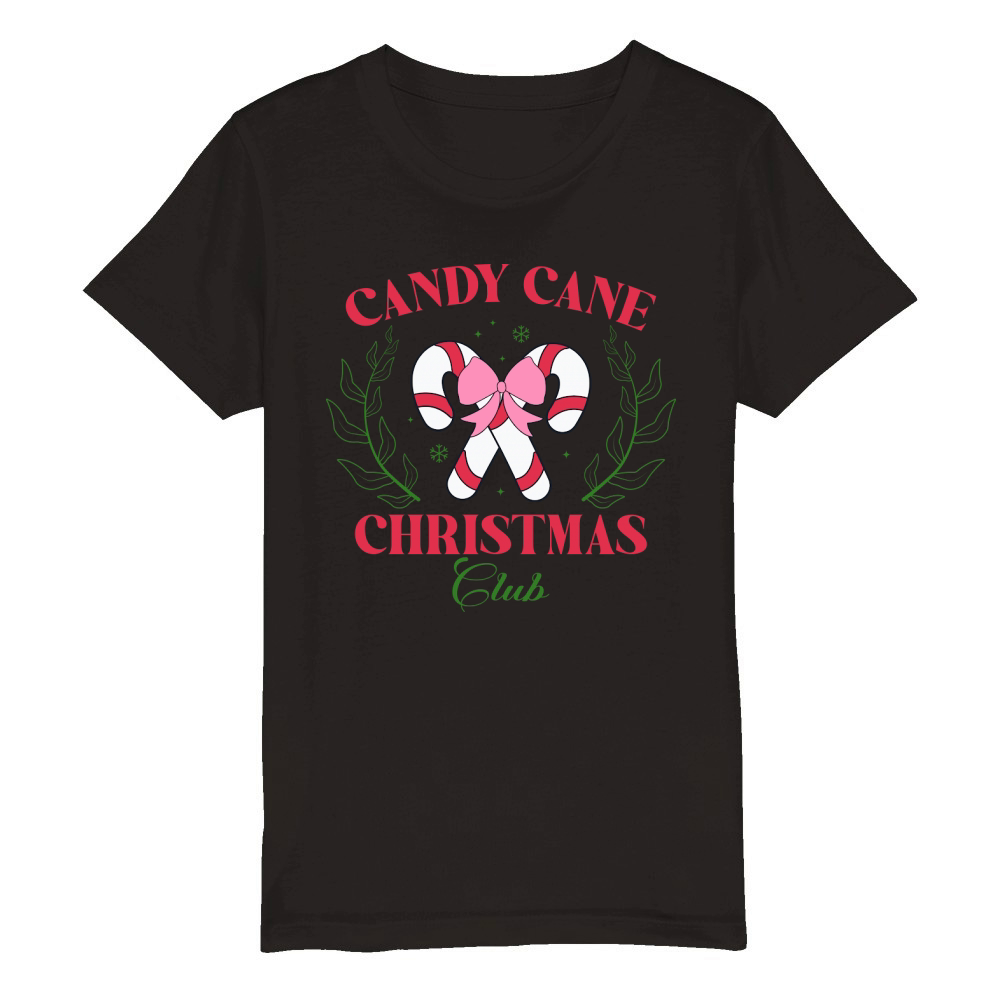 Christmas vintage candy club Organic Kids Crewneck T-shirt