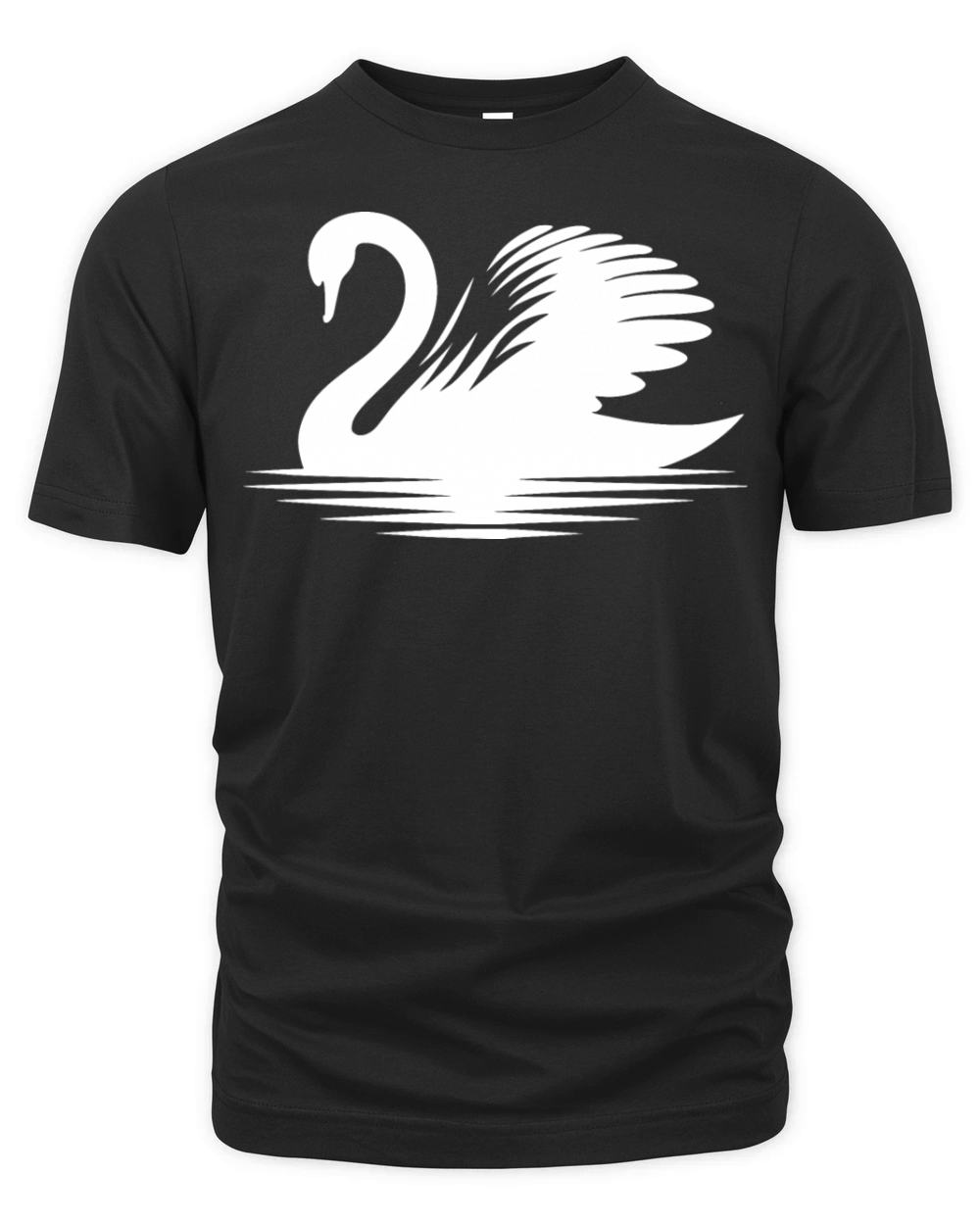 Elegant Swan Silhouette Beautiful Portrait Organic Unisex T-shirt
