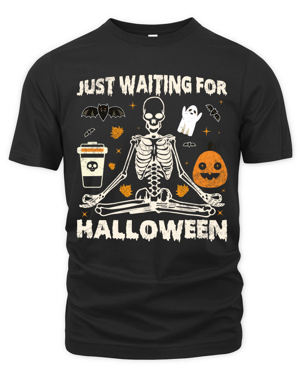 Just waiting For Halloween Skeleton Organic Unisex T-shirt