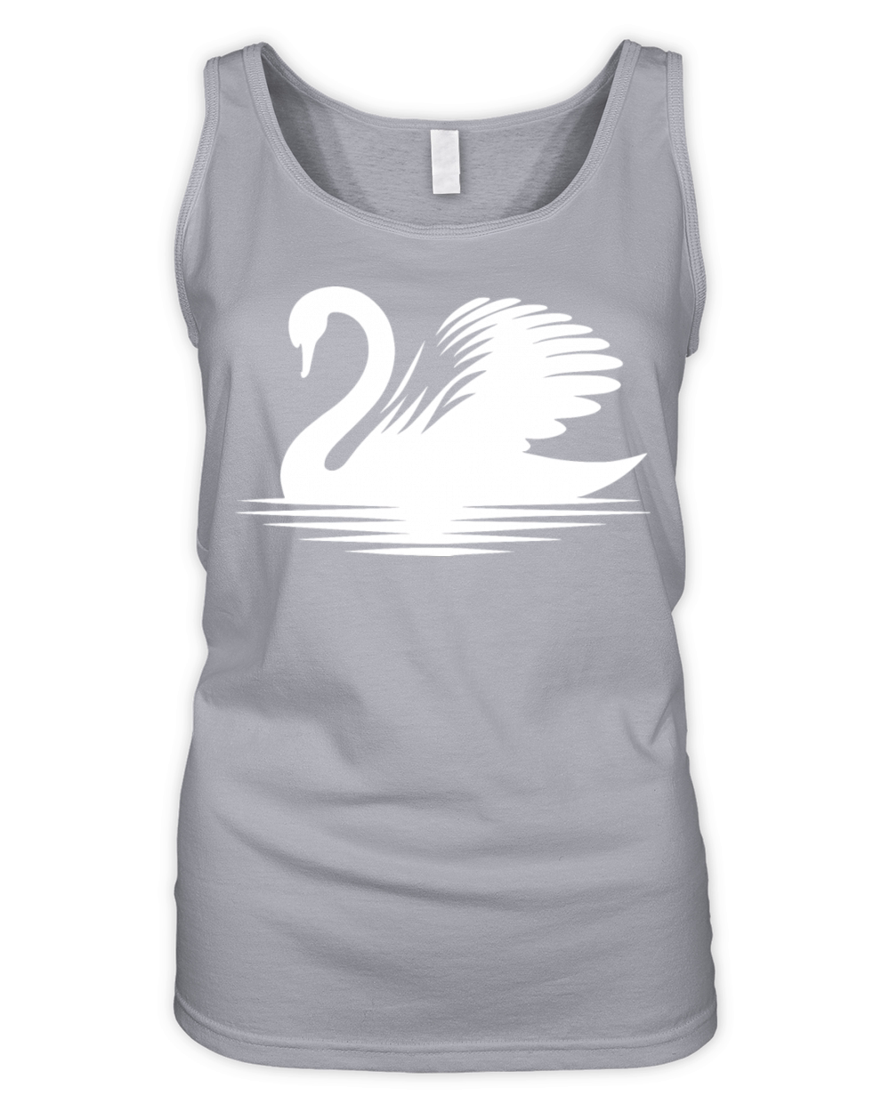 Elegant Swan Silhouette Beautiful Portrait Organic Women's Tank Top