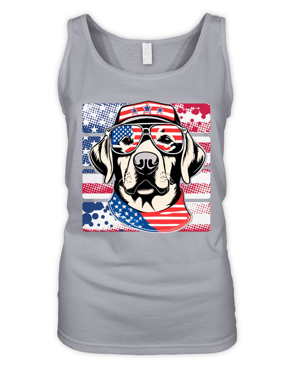 Happy 4th Of July Labrador Dogs Independence Day Organic Women's Tank Top