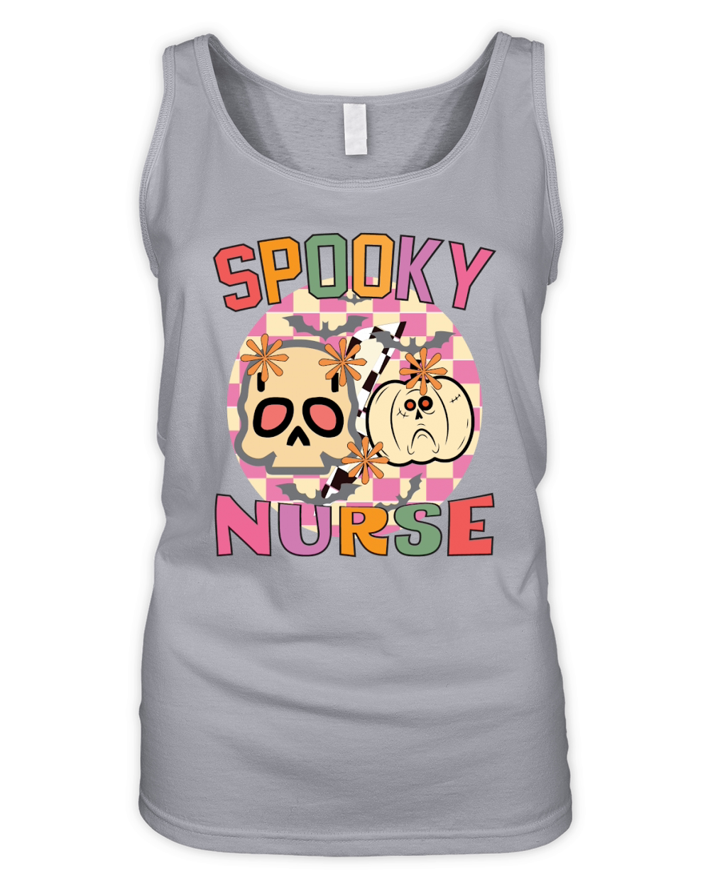 Retro Nurse Halloween Coffee Spooky Organic Women's Tank Top