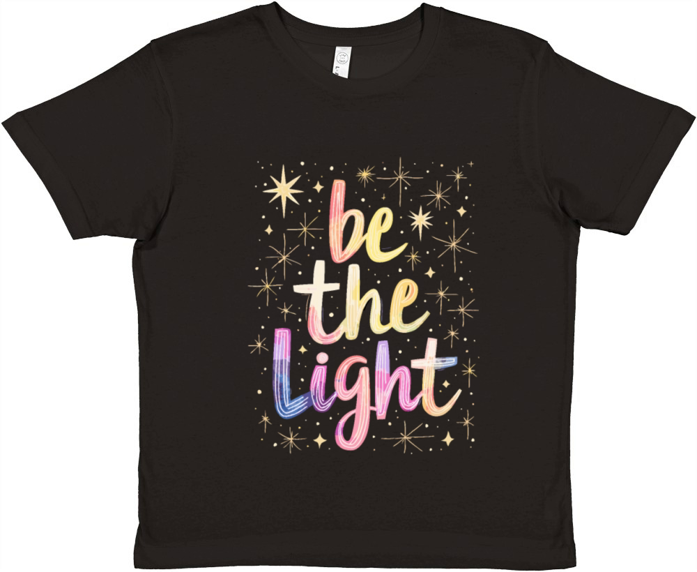 Be The Light - Christian Inspirational Quote Premium Kids Crewneck T-shirt