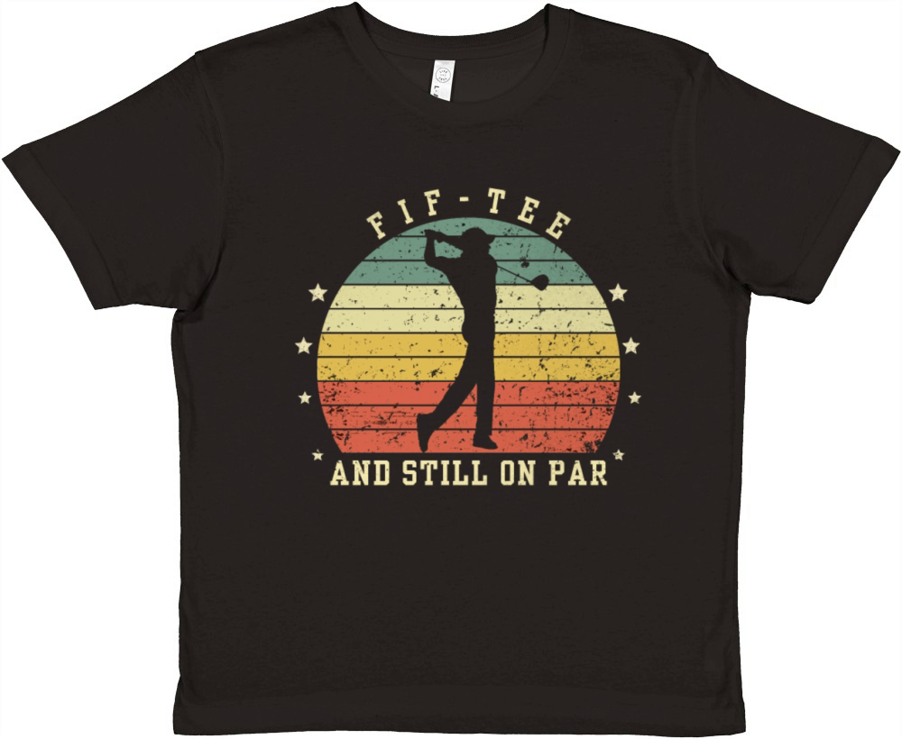 Funny 50th Birthday Golf Lover Fif-tee and still o Premium Kids Crewneck T-shirt