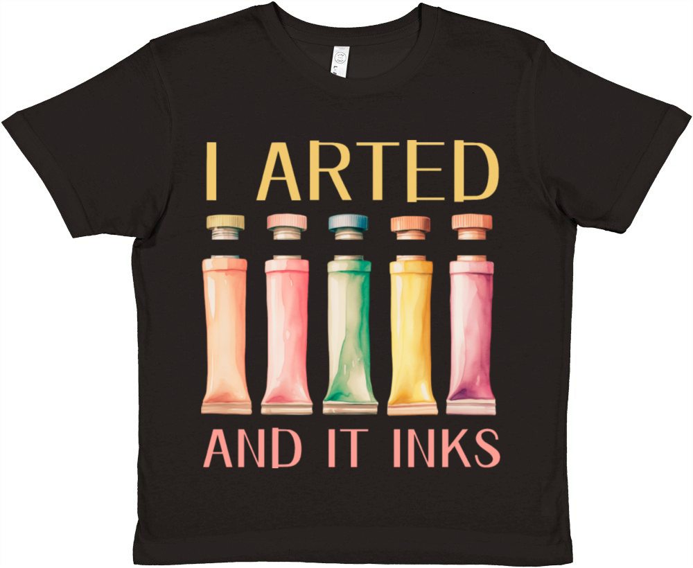 I Arted - Funny Artist Pun Premium Kids Crewneck T-shirt