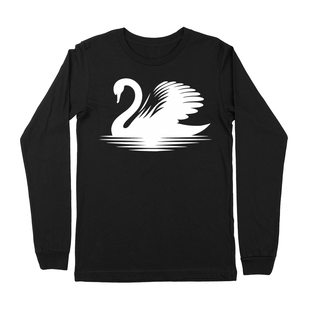 Elegant Swan Silhouette Beautiful Portrait Premium Long Sleeve