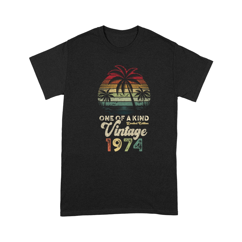 Vintage 1974 Birthday Palm Trees Premium T-shirt