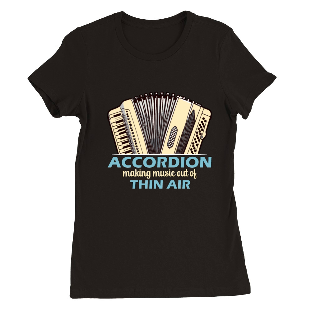 Accordion Making Music Out Of Wind Instrument Premium Womens Crewneck T-shirt