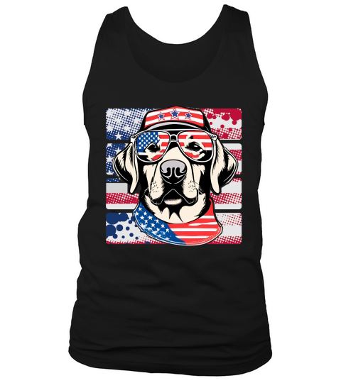 Happy 4th Of July Labrador Dogs Independence Day Tank Top Unisex