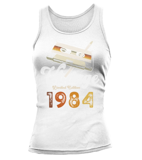Vintage 1984 Birthday Cassette Pencil Tank top Woman