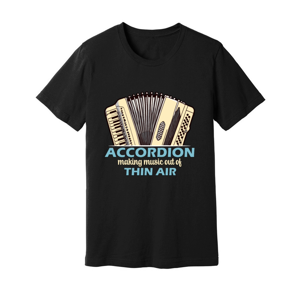 Accordion Making Music Out Of Wind Instrument Unisex Jersey Tee