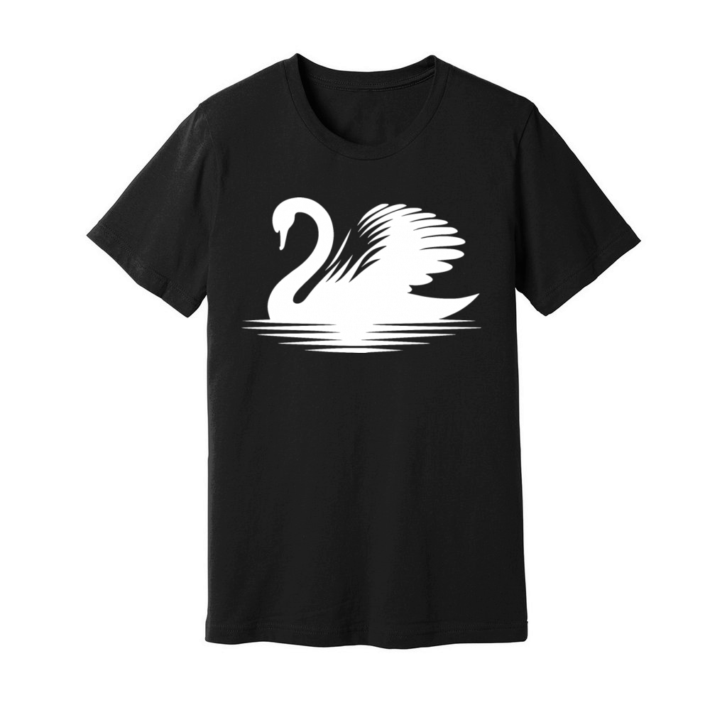 Elegant Swan Silhouette Beautiful Portrait Unisex Jersey Tee