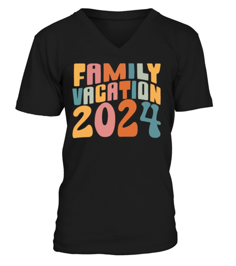 Family Vacation 2024 V-Neck T-shirt