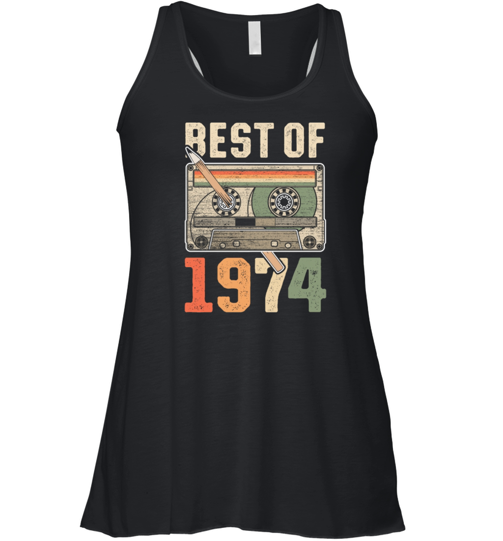Best Of 1974 Birthday Cassette Women's Flowy Tank Top