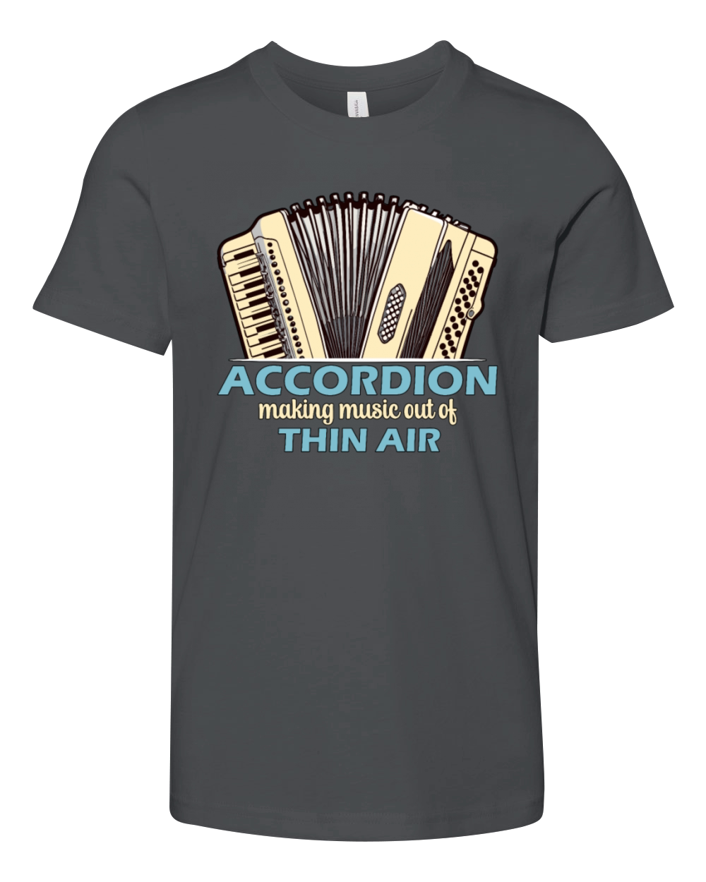 Accordion Making Music Out Of Wind Instrument Youth Unisex Jersey Tee