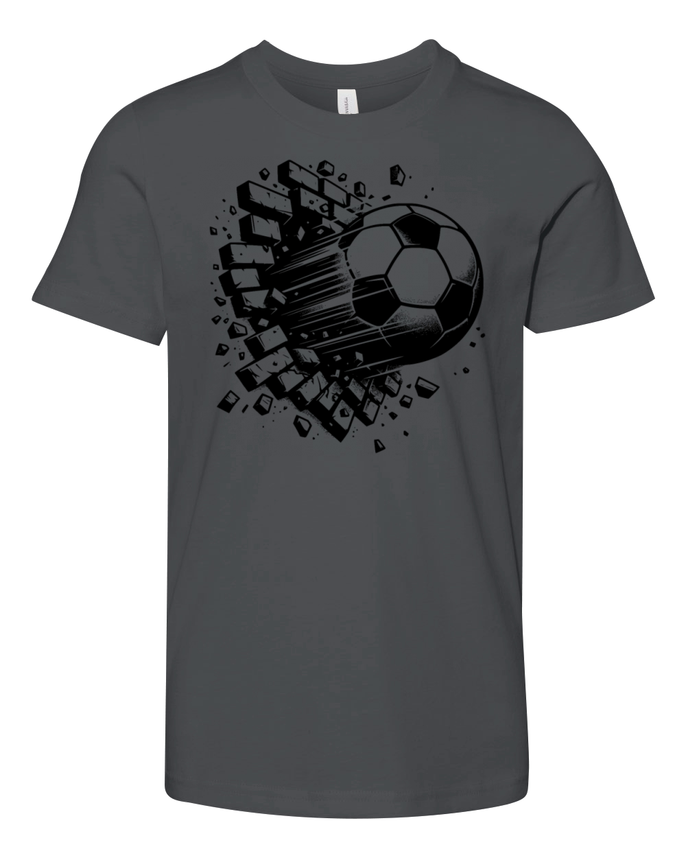 Hammer Soccer Shot Club Logo Wall Destruction Youth Unisex Jersey Tee