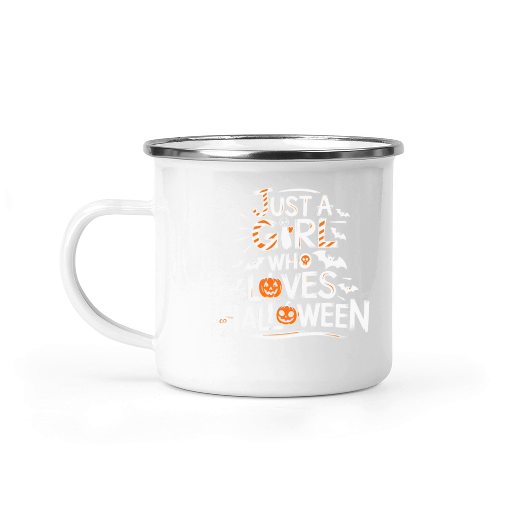 Just a Girl Who Loves Halloween Camping Mug