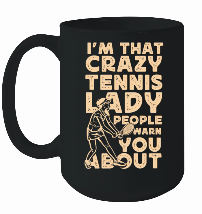 Funny Tennis Player Racket Wine 6 Ceramic Mug