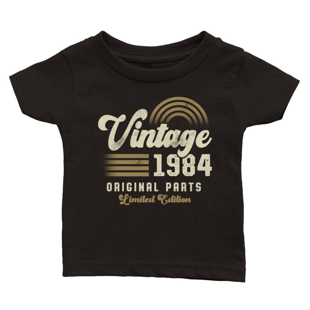 Vintage 1984 Birthday Retro Classic Baby Crewneck T-shirt