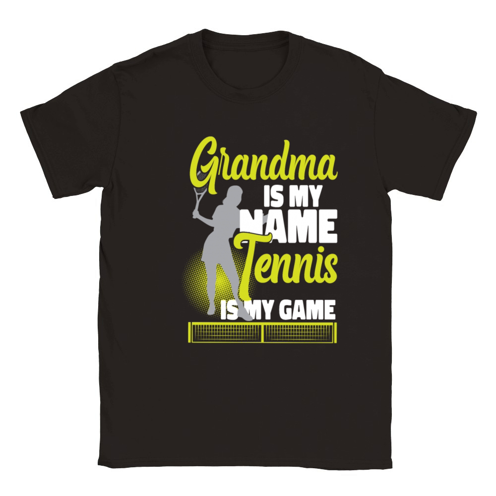 Funny Tennis Player Racket Grandma Classic Kids Crewneck T-shirt